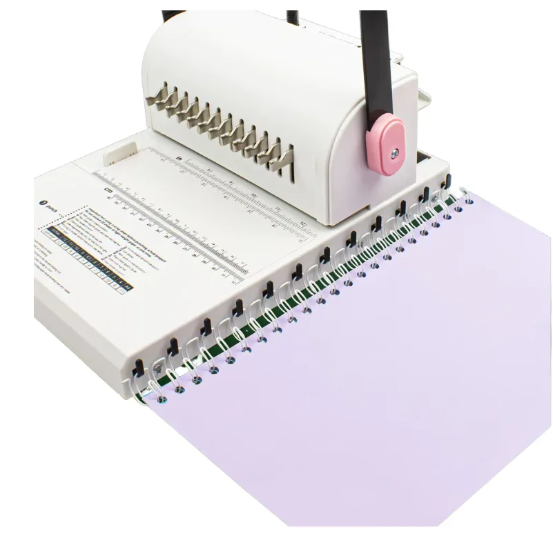 Binding Machine Comb - 手動式製本機 子供とオフィス向け 12穴 ナイフ刃穿孔機 DIYノートブック