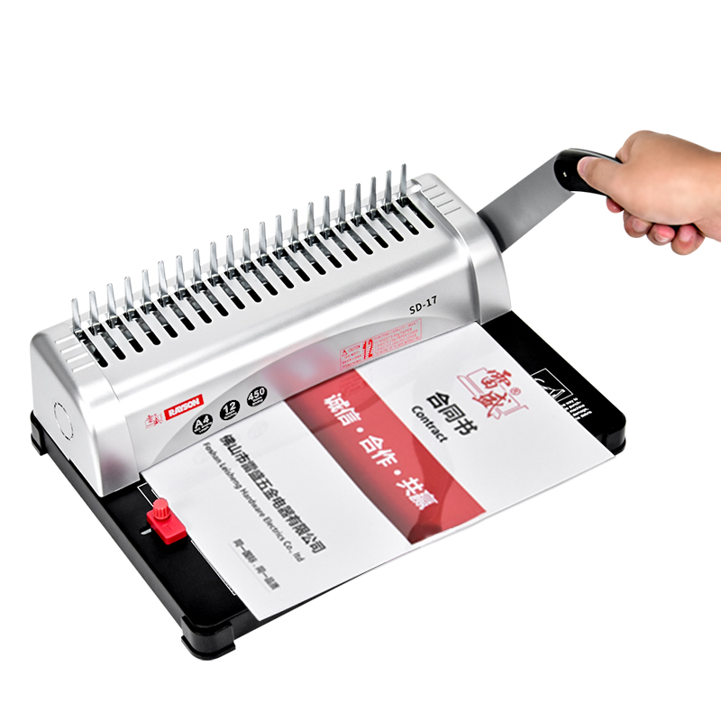 Binding Machine Comb - 工場用コームバインダー SD-17 A3A4 ゴムリングコーム 商用オフィス製本機