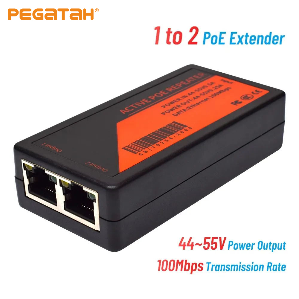 Power Over Ethernet - 1～2ポートPoEエクステンダー。100Mbpsのネットワーク伝送速度で、最大100mまで延長可能。NVR、IPカメラ、AP、IPアダプターに対応。電力経由でイーサネットを延長。