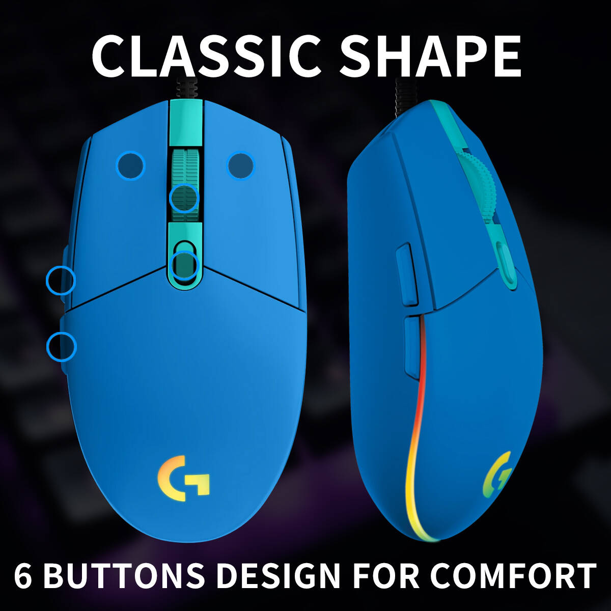 ロジクール G203 有線ゲーミングマウス 快適な長時間使用 - Logitech Mouse G203 のレビューと価格