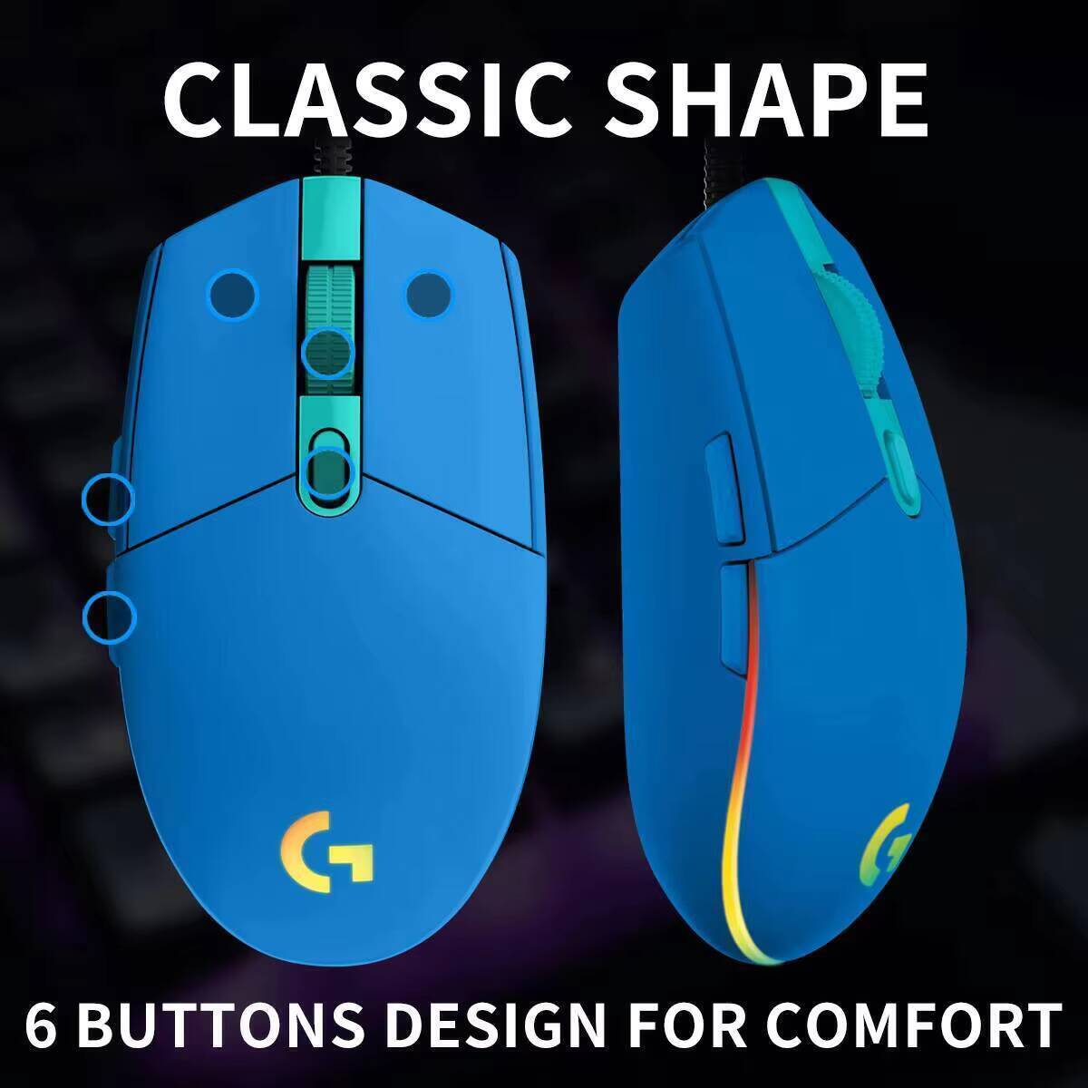 ロジクール G203 有線ゲーミングマウス RGBバックライ - Logitech Mouse G203 のレビューと価格